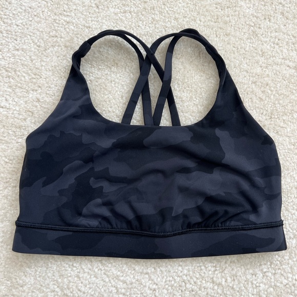 Lululemon black camo energy sports bra size 6 - Picture 3 of 5